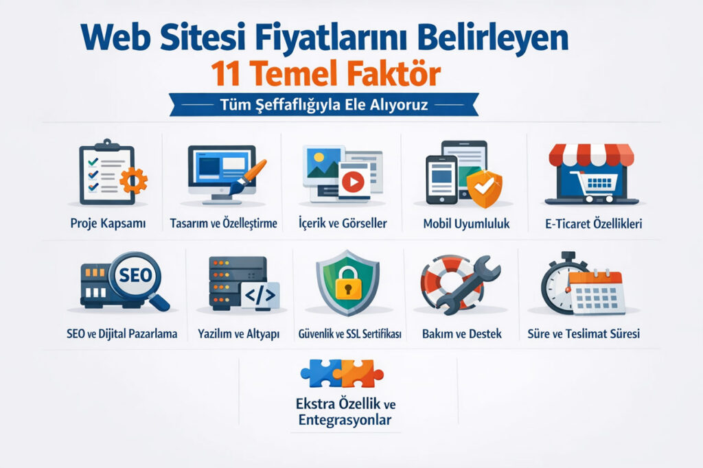 Web Sitesi Fiyatlarını Etkileyen 11 Faktör
